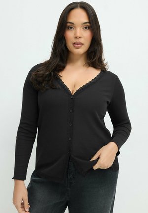 Yours Clothing, PLUS SIZE LACE TOPS - Gilet - black