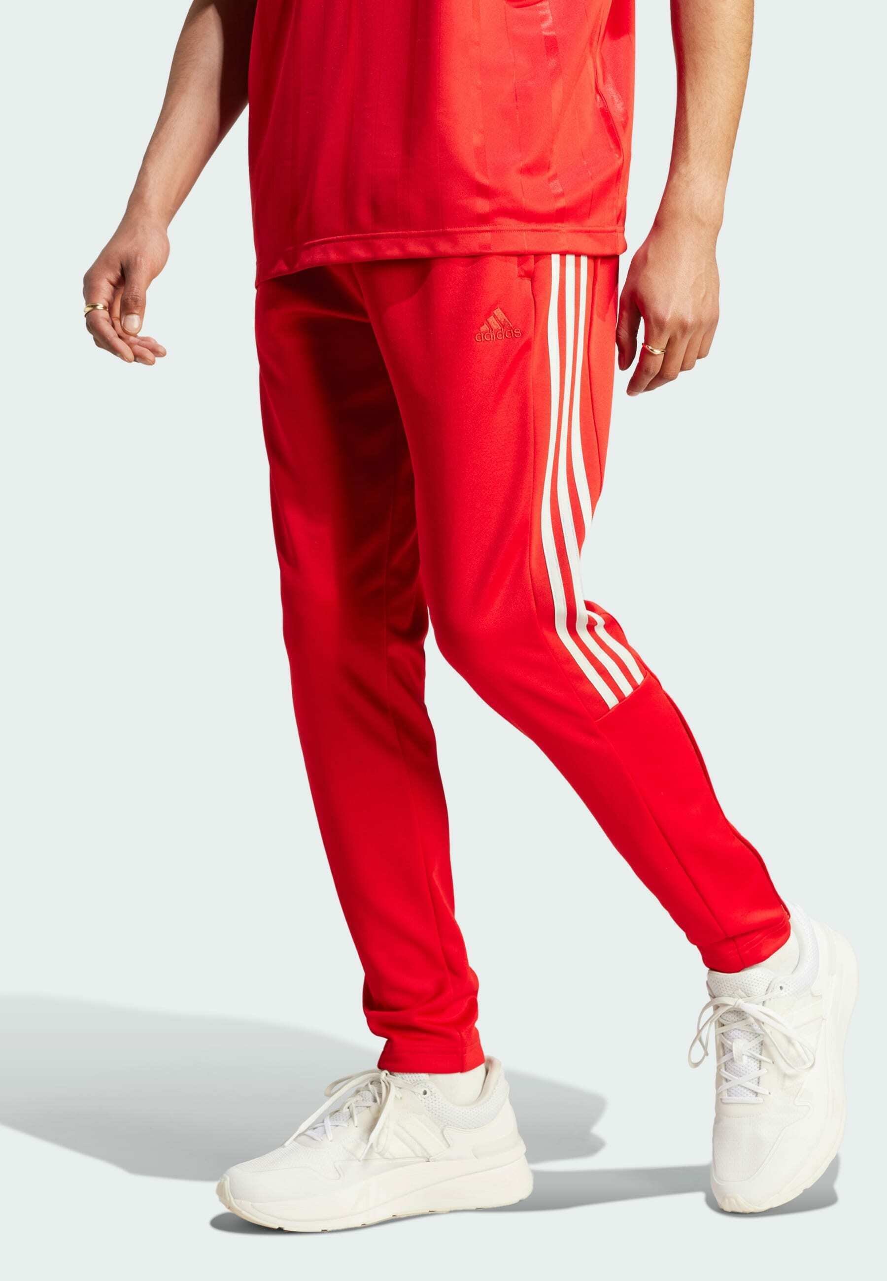 red mens adidas joggers