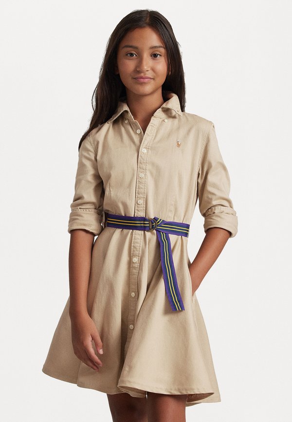 BELTED COTTON CHINO SHIRTDRESS - Shirt dress - classic khaki2