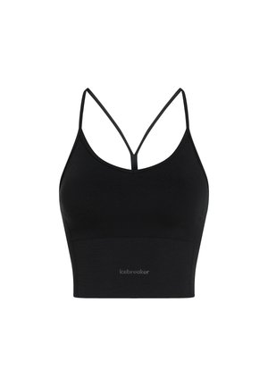 icebreaker, W MER 260 SEAMLESS STRAPPY TANK - Sport-BH mit leichter Stützkraft - black