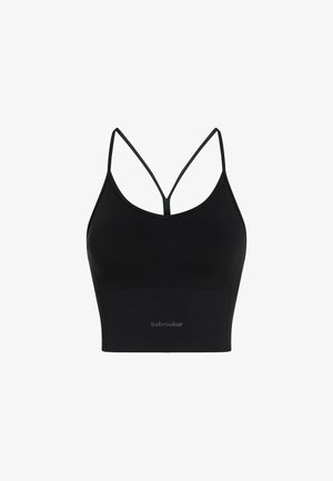 icebreaker, W MER 260 SEAMLESS STRAPPY TANK - Sports-BH'er med let støtte - black