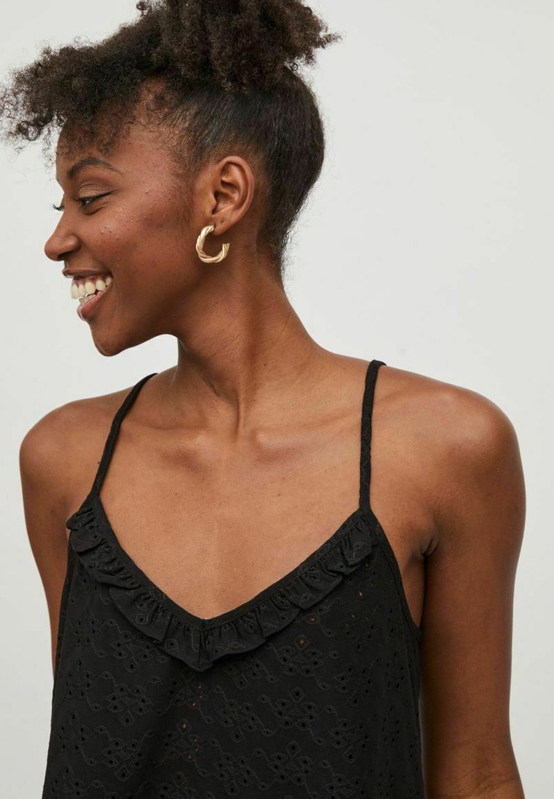 Damen T-Shirts | Vila V AUSSCHNITT Top black/schwarz - AV72733 Damen T-Shirts | Vila V AUSSCHNITT Top black/schwarz - AV72733