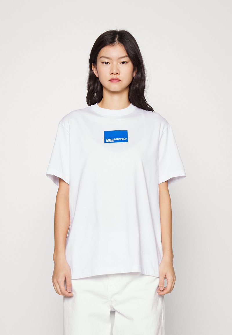 Karl Lagerfeld Jeans - REGULAR LOGO TEE - T-shirt con stampa - white, Ingrandire