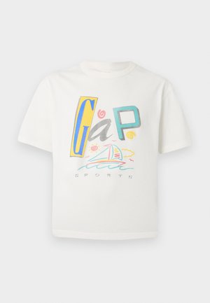GAP VINTAGE LOGO CROPPED - Print T-shirt - new off white