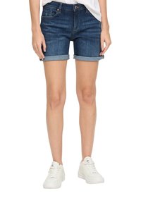 QS Denim shorts - dark-blue denim