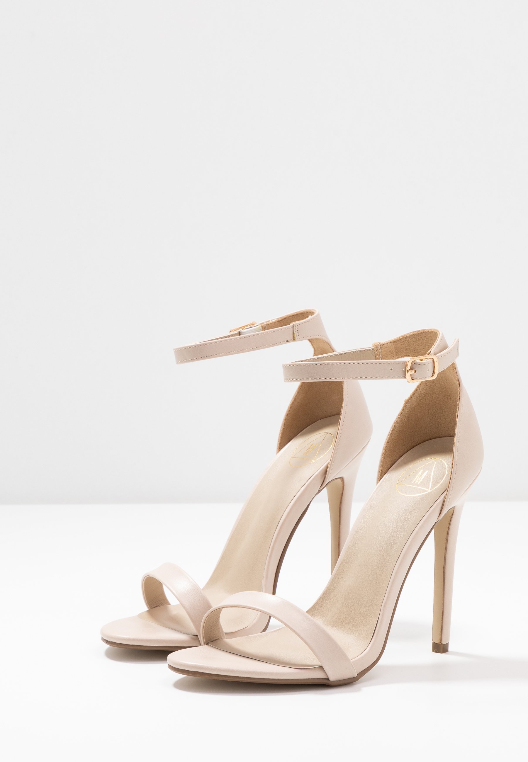 High heeled sandals - nude 