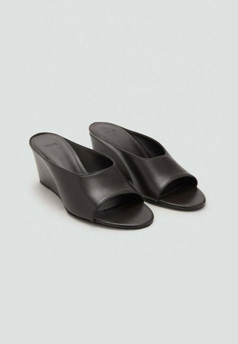 Mango Dark Brown Mules Heels Mango Heeled Mules Brown Zalando
