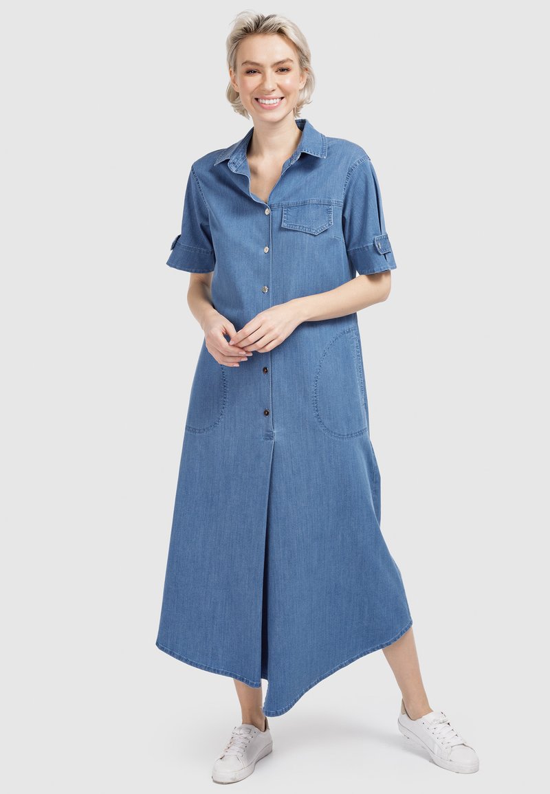 Damen Freizeitkleider | HELMIDGE Maxikleid blau - GO79833 Damen Freizeitkleider | HELMIDGE Maxikleid blau - GO79833