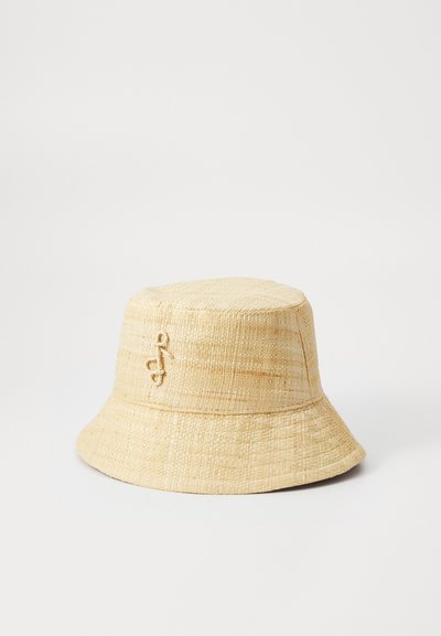 RUSLAN BAGINSKIY MONOGRAM EMBELLISHED BUCKET HAT - Pălărie - beige