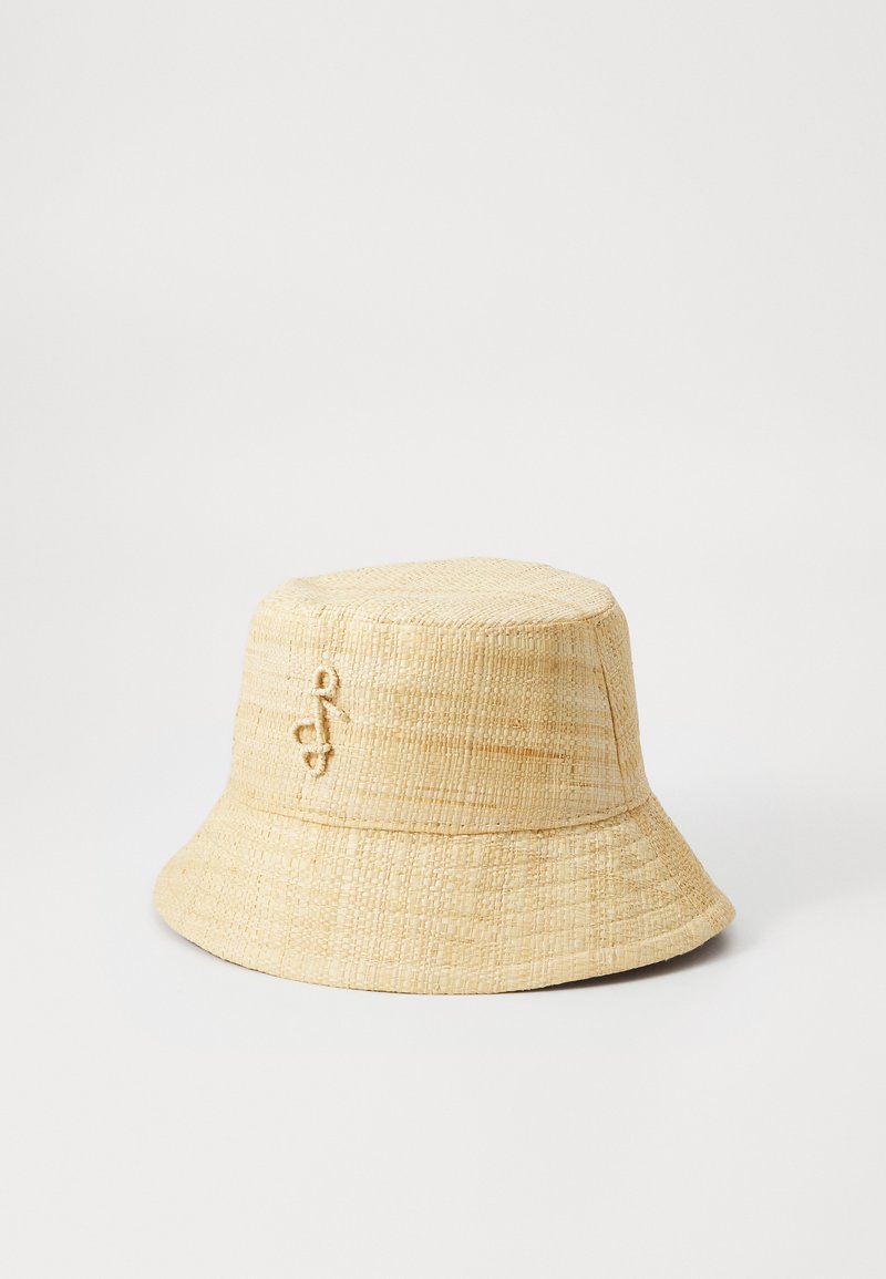 RUSLAN BAGINSKIY MONOGRAM EMBELLISHED BUCKET HAT - Hattu - beige