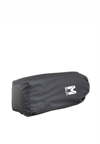 Grau rechteckige gepolsterte Tasche mit Millet-Logo, entworfen zur Aufbewahrung oder zum Schutz von Outdoor-Ausrüstung.