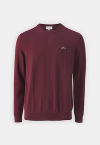 Lacoste Stickad tröja - bordeaux