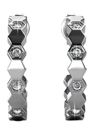 CURVED - Oorbellen - argenté couleur / cristal