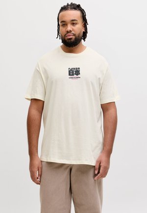 Jack & Jones, Plus Size Backprintet - Trükipildiga T-särk - egret