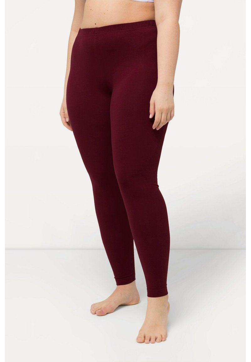 Ulla Popken RUNDUM-GUMMIBUND - Legíny - kalhoty  - wine red