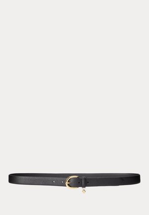 Lauren Ralph Lauren, CHARM CROSSHATCH LEATHER BELT - Bælter - black