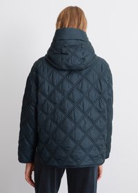 Marc O'Polo QUILTED CAPE JACKET WELT POCKETS SIDE SLITS - Light jacket - deep blue sea