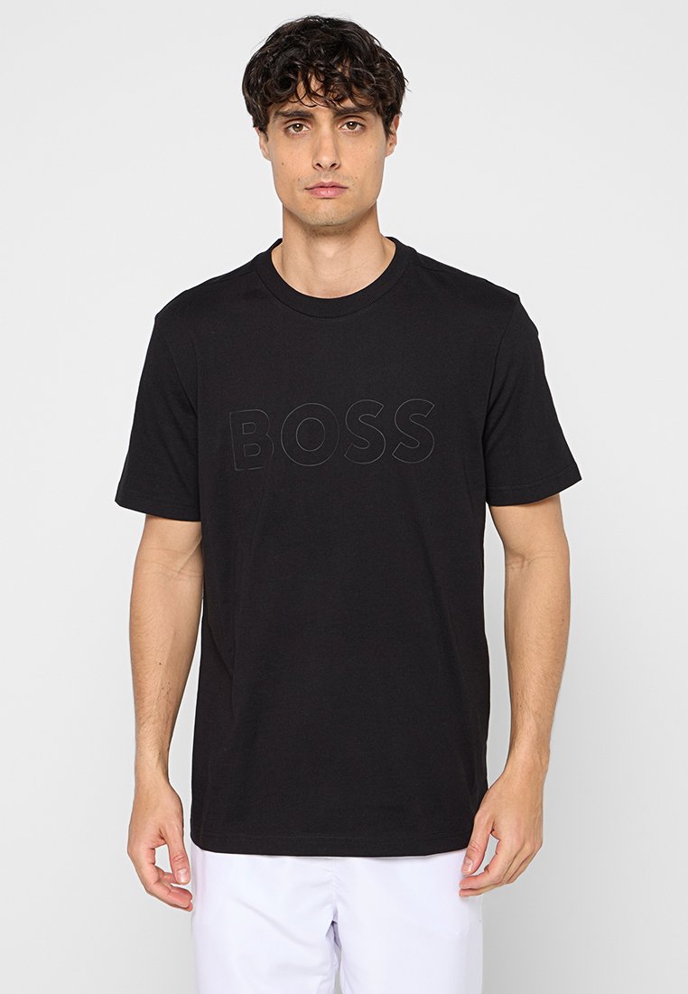 Boss T-shirt print zwart