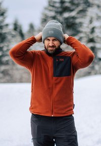 Helly Hansen DAYBREAKER BLOCK JACKET - Fleecová bunda - iron oxide