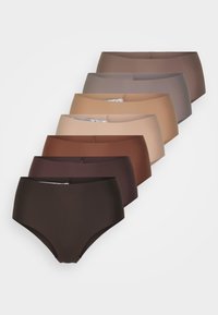 HIGH WAIST MICROFIBER BRIEF 7 PACK - Fecskék - nude