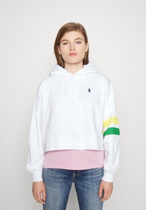 LOGO OVERSIZE FRENCH TERRY HOODIE - Felpa con cappuccio - white