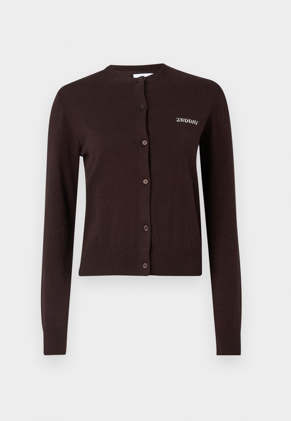 VINNY - Cardigan - chocolate plum2