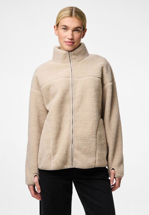 PCSADIA JACKET - Fleecejacke - silver gray