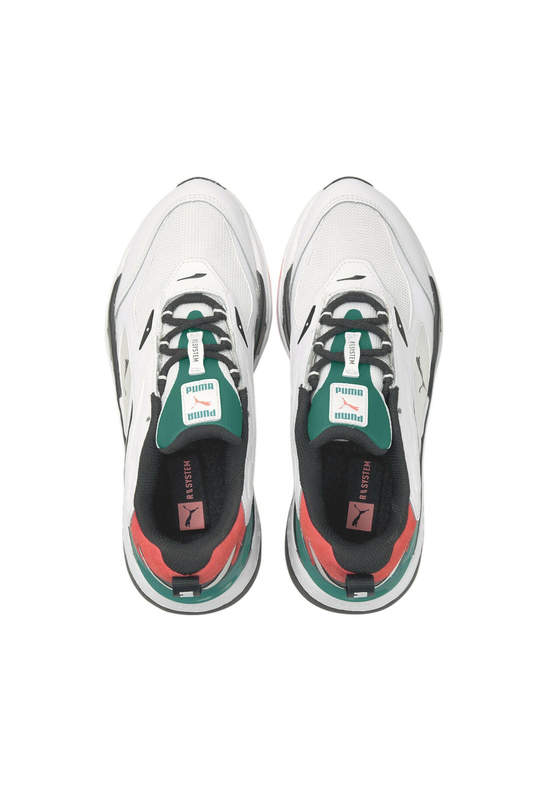 Puma RS-FAST MIX - Sneaker low - white/black/georgia peach/weiß - Zalando.de