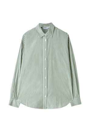 Stradivarius, ADJUSTABLE REGULAR POPLIN SHIRT - Camicia - khaki