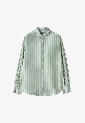 Stradivarius, ADJUSTABLE REGULAR POPLIN SHIRT - Camicia - khaki