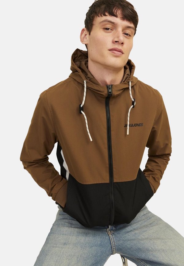 JJERUSH HOOD - Light jacket - braun3