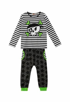 STRIPES SET - Tracksuit bottoms - weiß