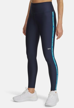 TECH WORDMARK TAPE - Leggings - washed navy