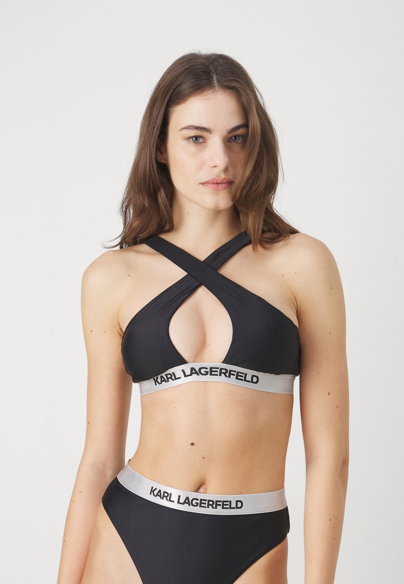 Karl Lagerfeld Bas De Maillot De Bain Brésilien - Femme - Noir Et Blanc - Taille M