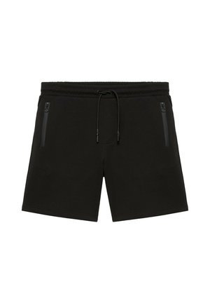 PULL&BEAR, REGULAR FIT JOGGER - BERMUDA SHORTS - Jogginghose - black