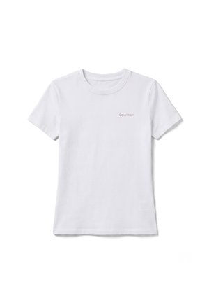 Calvin Klein, SLIM FIT FEMININE LOGO TEE - Βασικό μπλουζάκι - bright white
