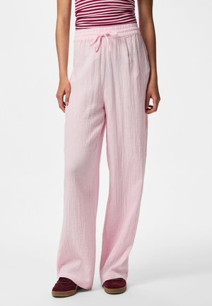 Pieces, PCSASTINA HW WIDE PANTS WVN BC - Püksid - cradle pink