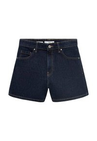 Mango HIGH-WAISTED STRAIGHT-FIT  - Kratke hlače od trapera - blue
