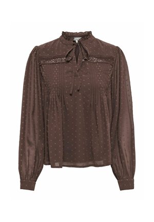 ONLY, OBERTEIL MIT LANGEN ÄRMELN DETAILREICHES - Blouse - black coffee