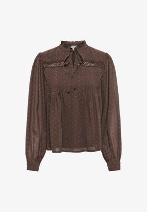 ONLY, OBERTEIL MIT LANGEN ÄRMELN DETAILREICHES - Blouse - black coffee