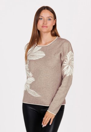 Strickpullover - mud brown mel