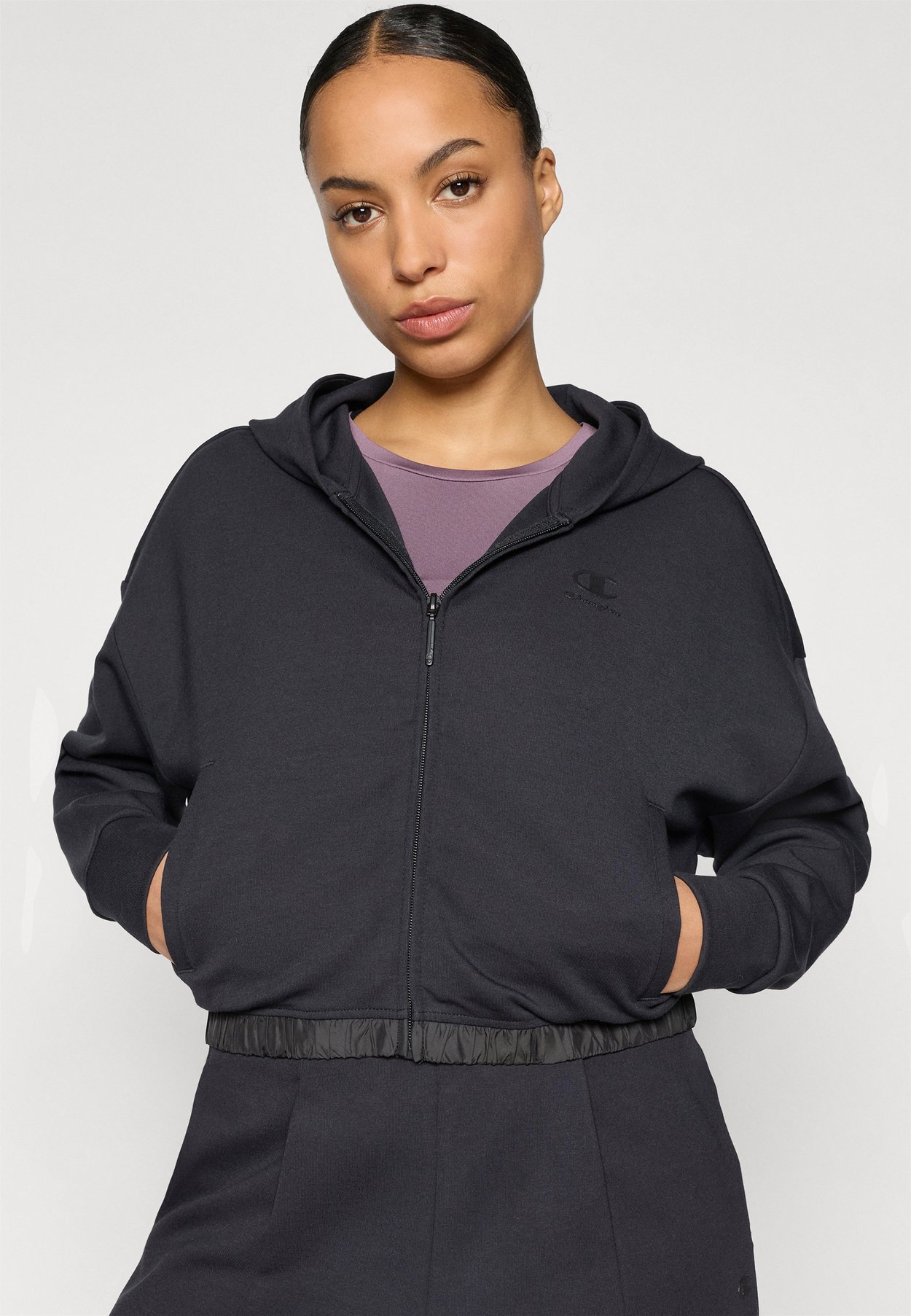 C-TECH INTERLOCK HOODED FULL ZIP SWEATSHIRT