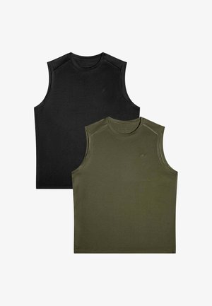 Danish Endurance, MOMENTUM RUNNING TANK 2-PACK - Top - black dark olive
