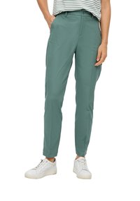 s.Oliver MIT TAPERED LEG - Chino - helles petrol
