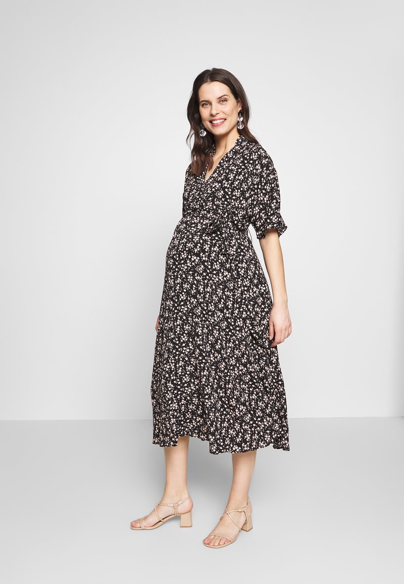 Glamorous Bloom BOW MIDI DRESS - Vestido de dia - black