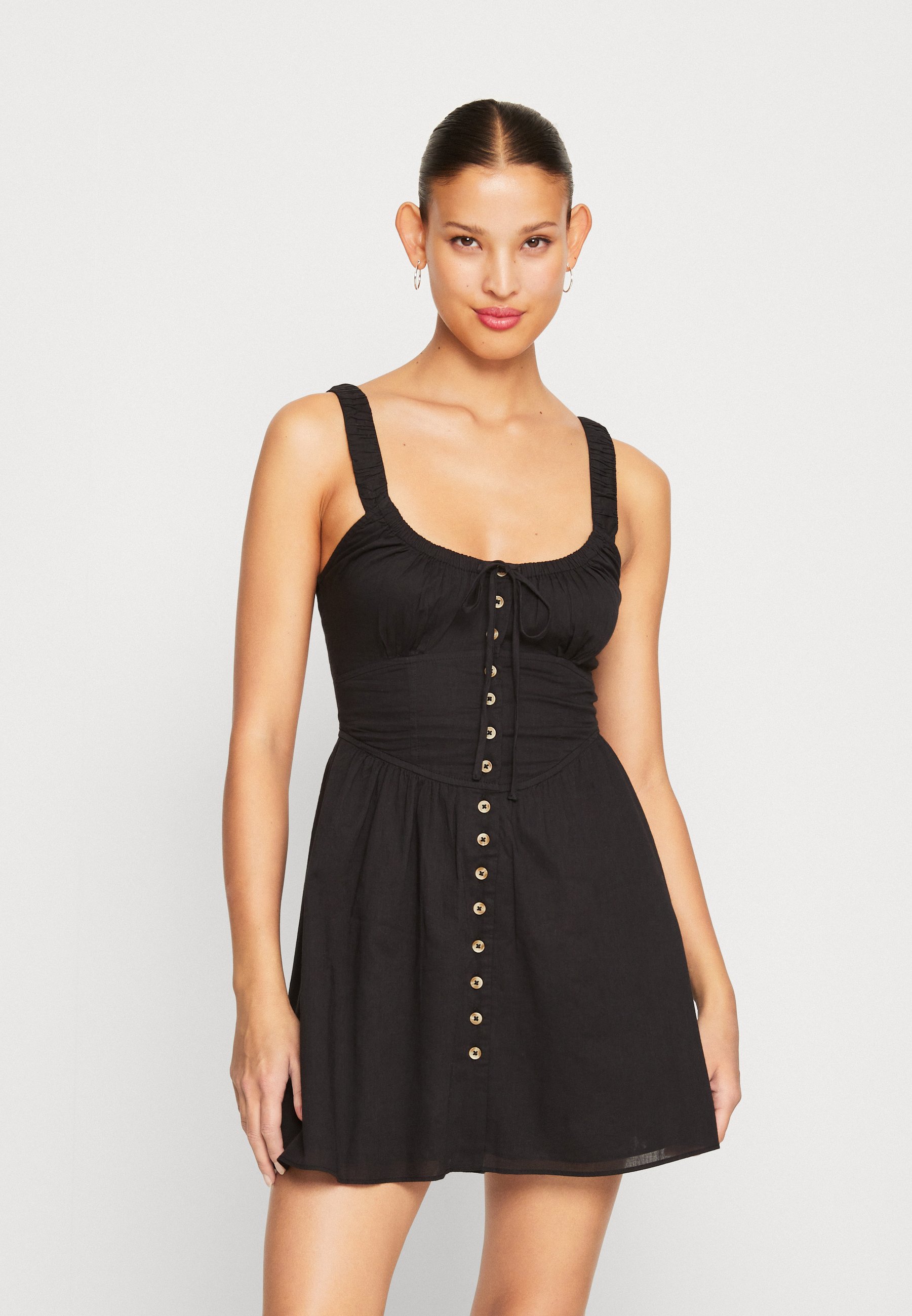 BDG Urban Outfitters AZEALIA MINI - Shirt dress - black