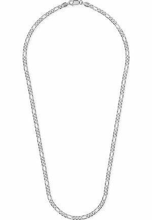 Silberne Kettenhalskette mit einem langgestreckten Gliederdesign und einer polierten Oberfläche sowie einem sicheren Verschluss. Die Länge verleiht einen klassischen Look.