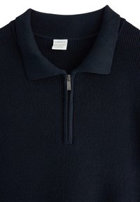 Lindex HALF-ZIP  - Stickad tröja - dark navy