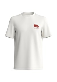 s.Oliver MIT FRONTPRINT - T-shirt imprimé - weiß