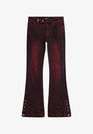 Desigual, FLARE JEANS - Bootcut jeans - red